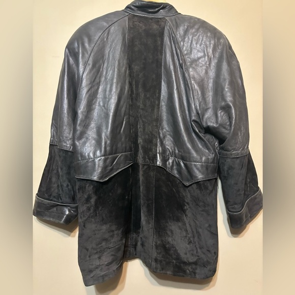 SELECTIONS MONO-POL Vintage 80’s Leather Suede Mixed Fabric jacket - Picture 2 of 8